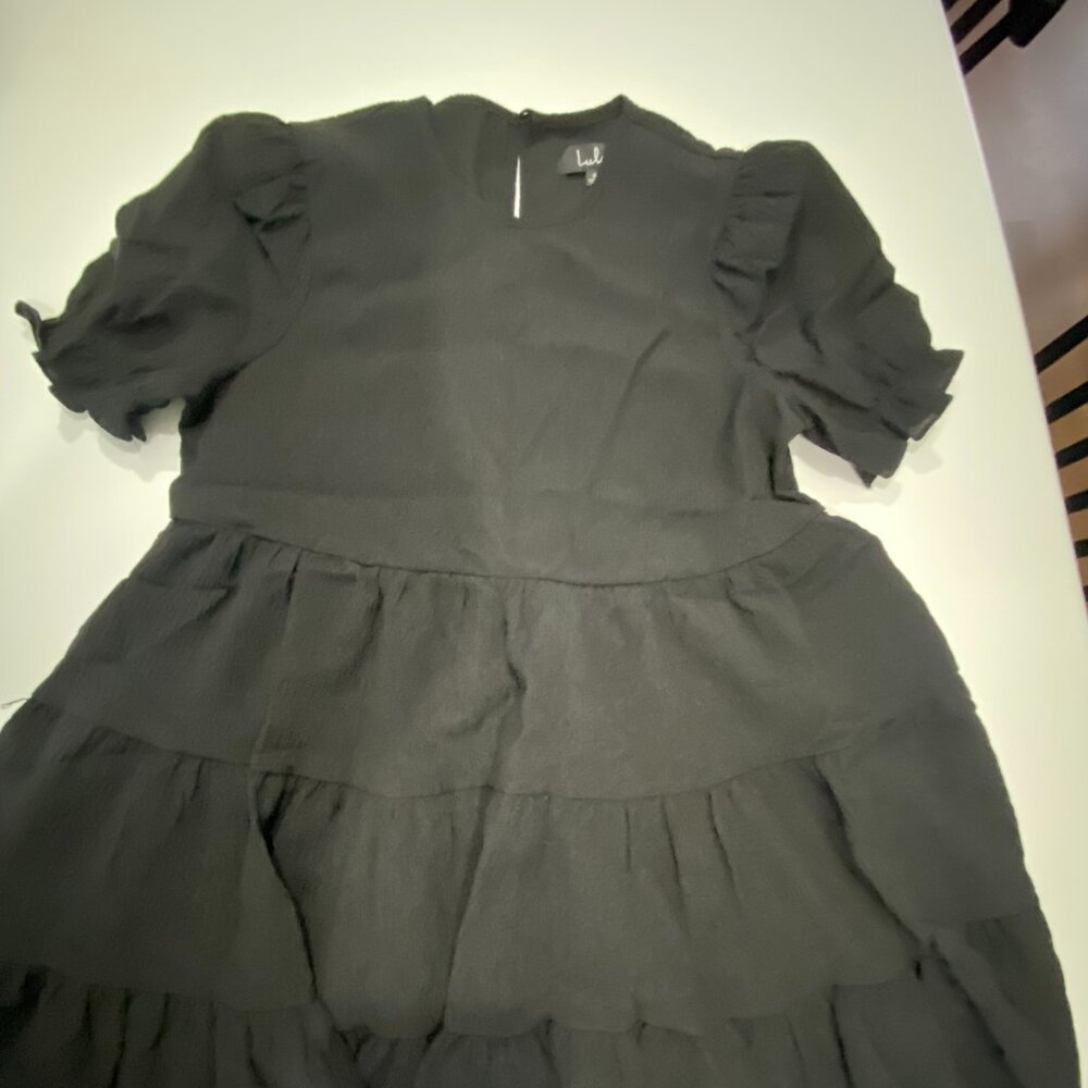 Black Ruffle Sleeve Dress size S